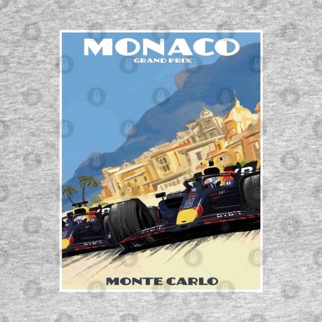 Monaco Grand Prix Auto Racing Monte Carlo Advertising Print by posterbobs